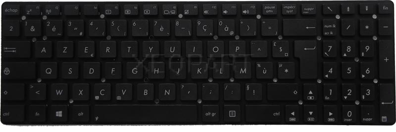 Clavier AZERTY Français De Remplacement Pour ASUS K75VJ-TY101H - Clavier Complet Noir - Neuf