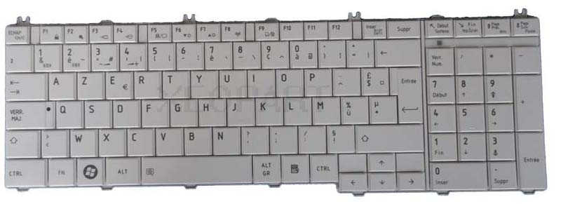 Clavier AZERTY Original Toshiba Pour Satellite Pro L670-1LX - Noir - Neuf - Fabriqué En France